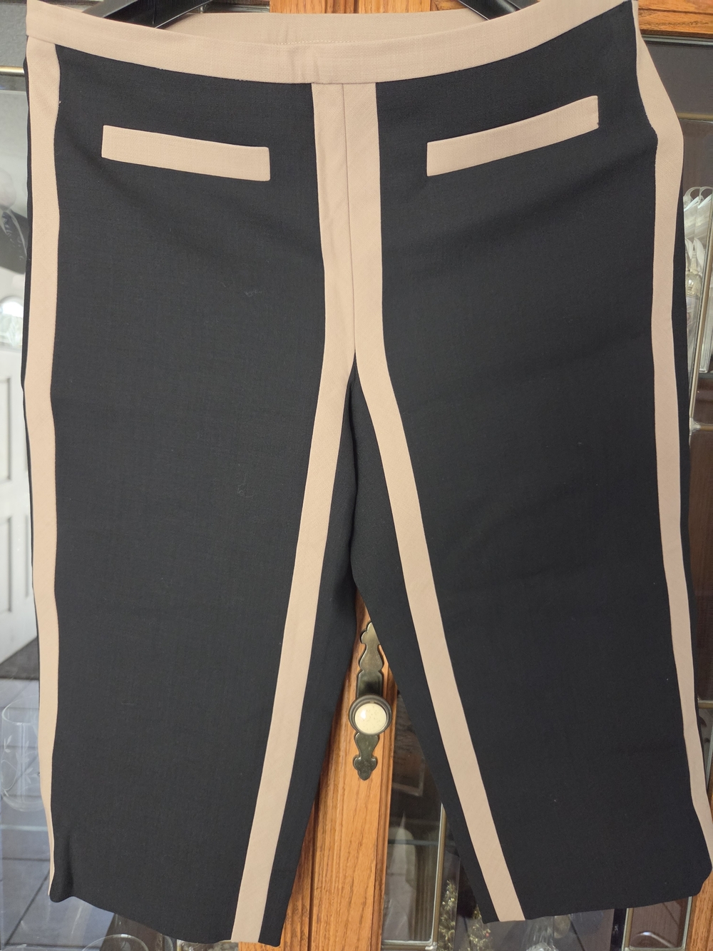 Vintage Jean Paul Gaultier Black and Beige Capri Pants